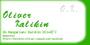 oliver kalikin business card